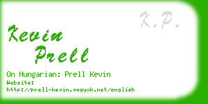 kevin prell business card